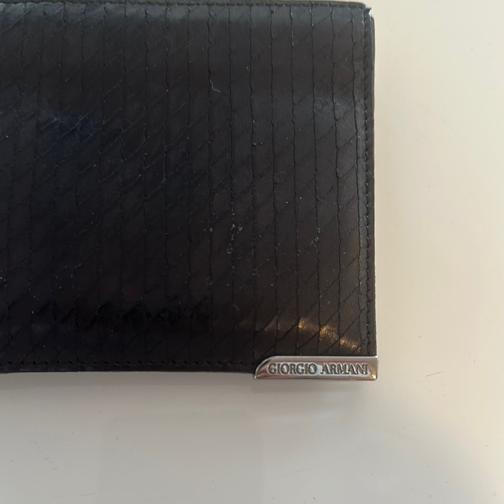 Giorgio Armani Textured Black wallet